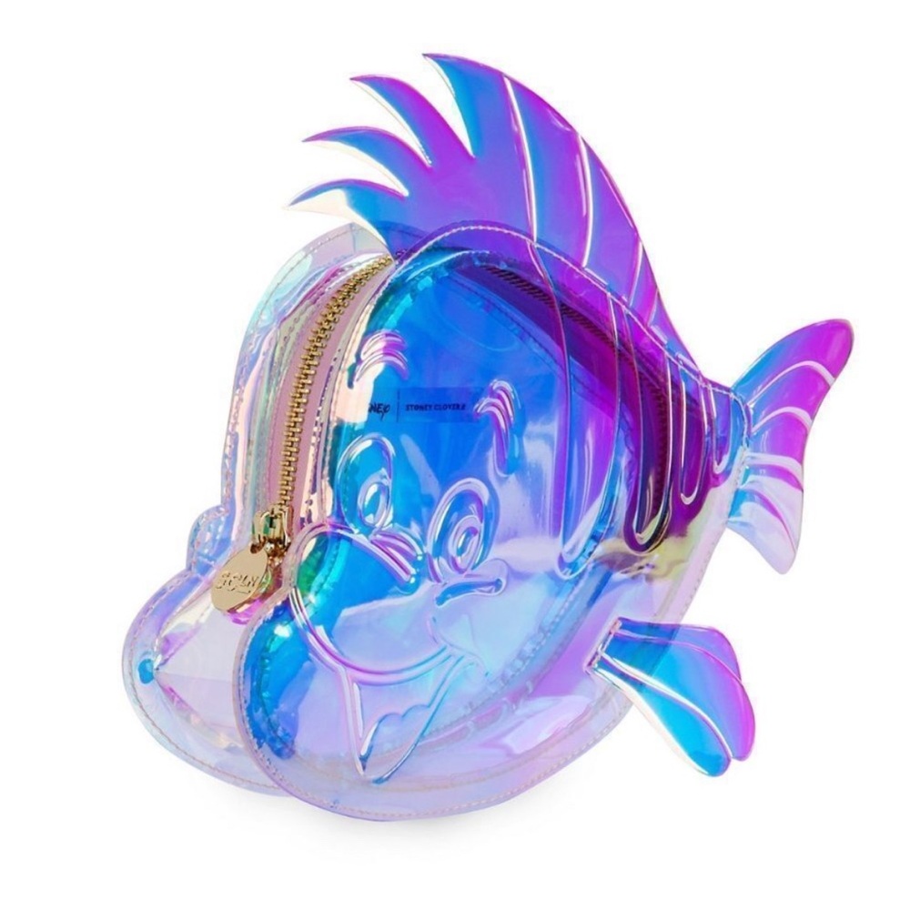 Disney Parks Stoney Clover Lane Little Mermaid Flounder Iridescent Pouch